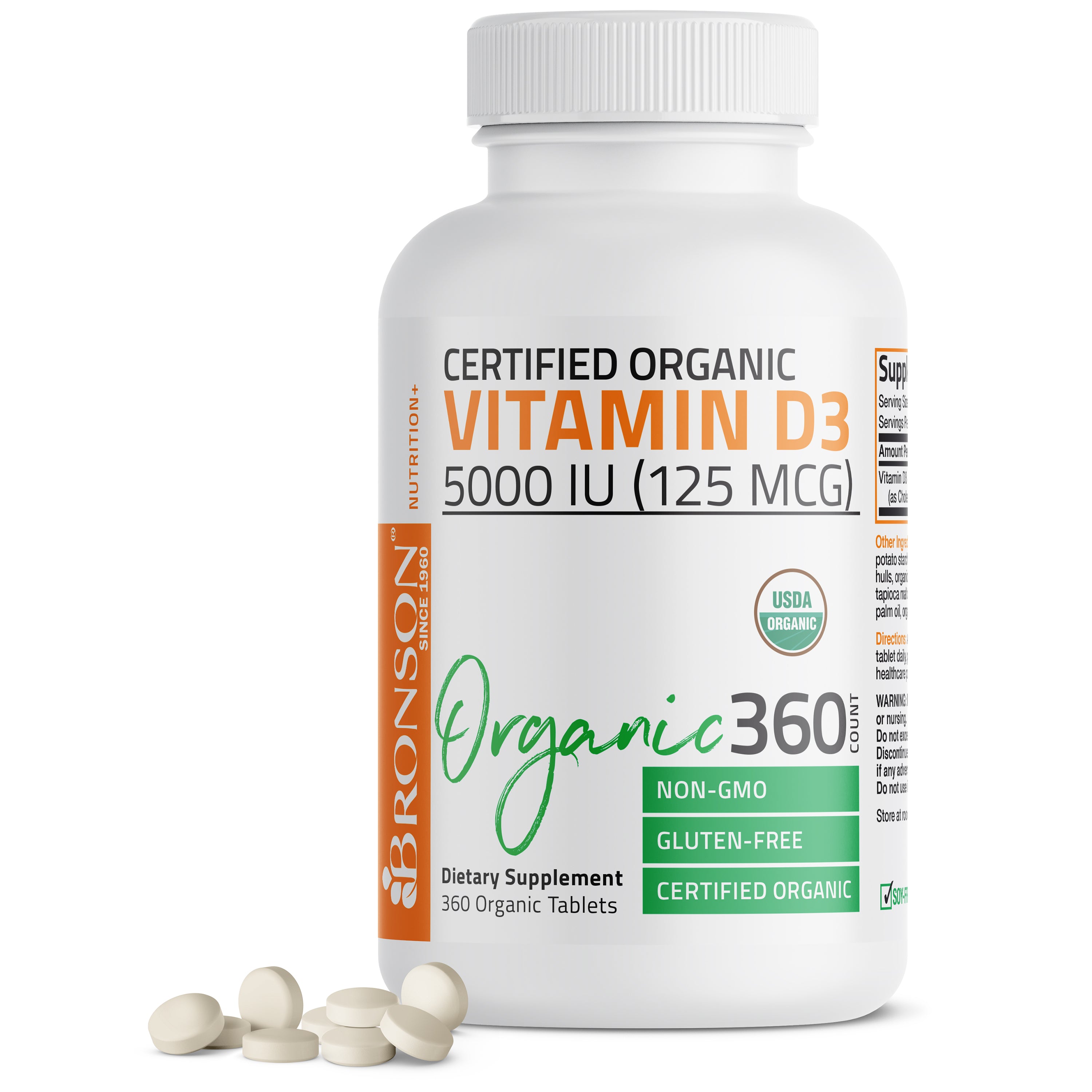 Vitamin D3 USDA Certified Organic - 5,000 IU view 7 of 6