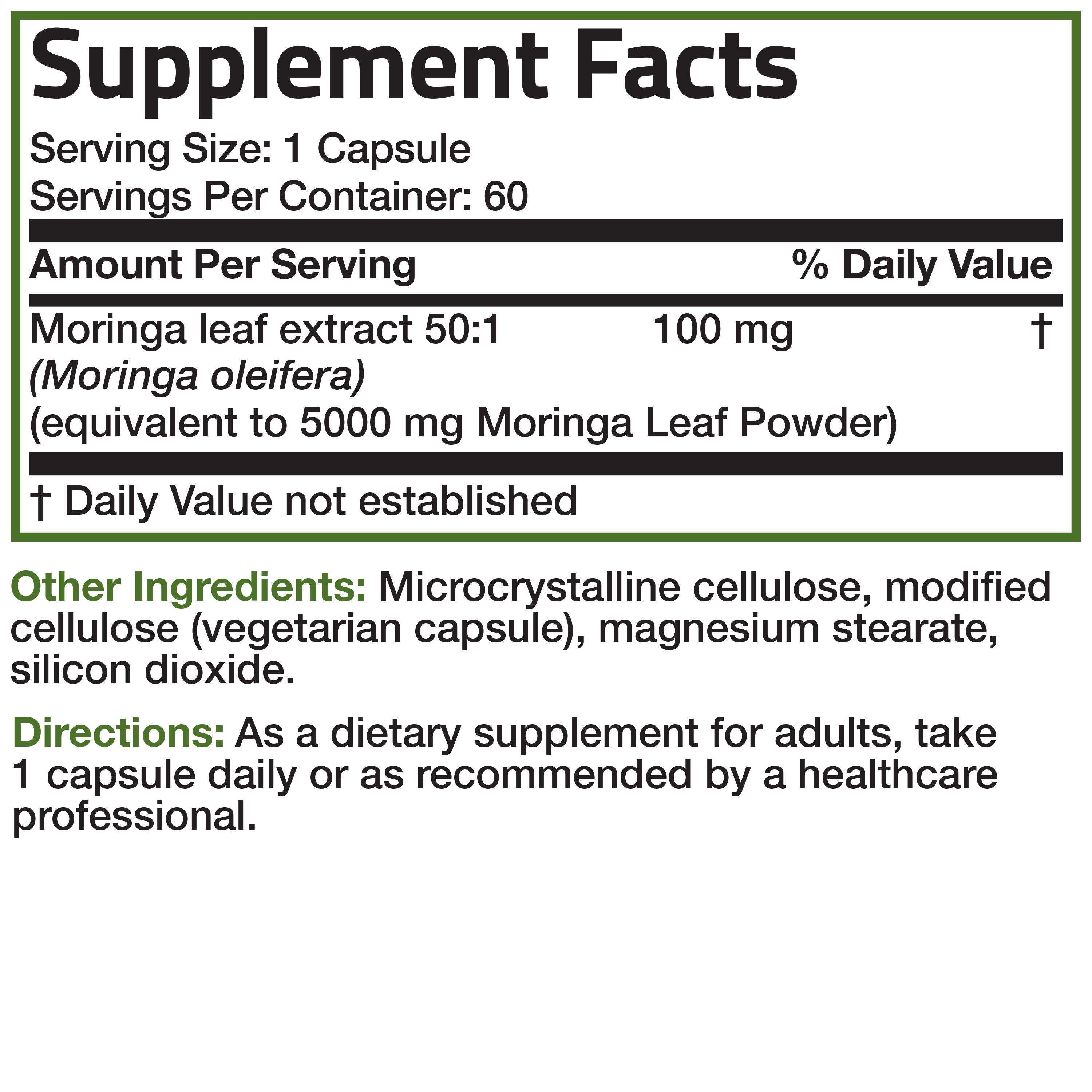 Moringa Oleifera Leaf Extract - 5,000 mg view 12 of 6