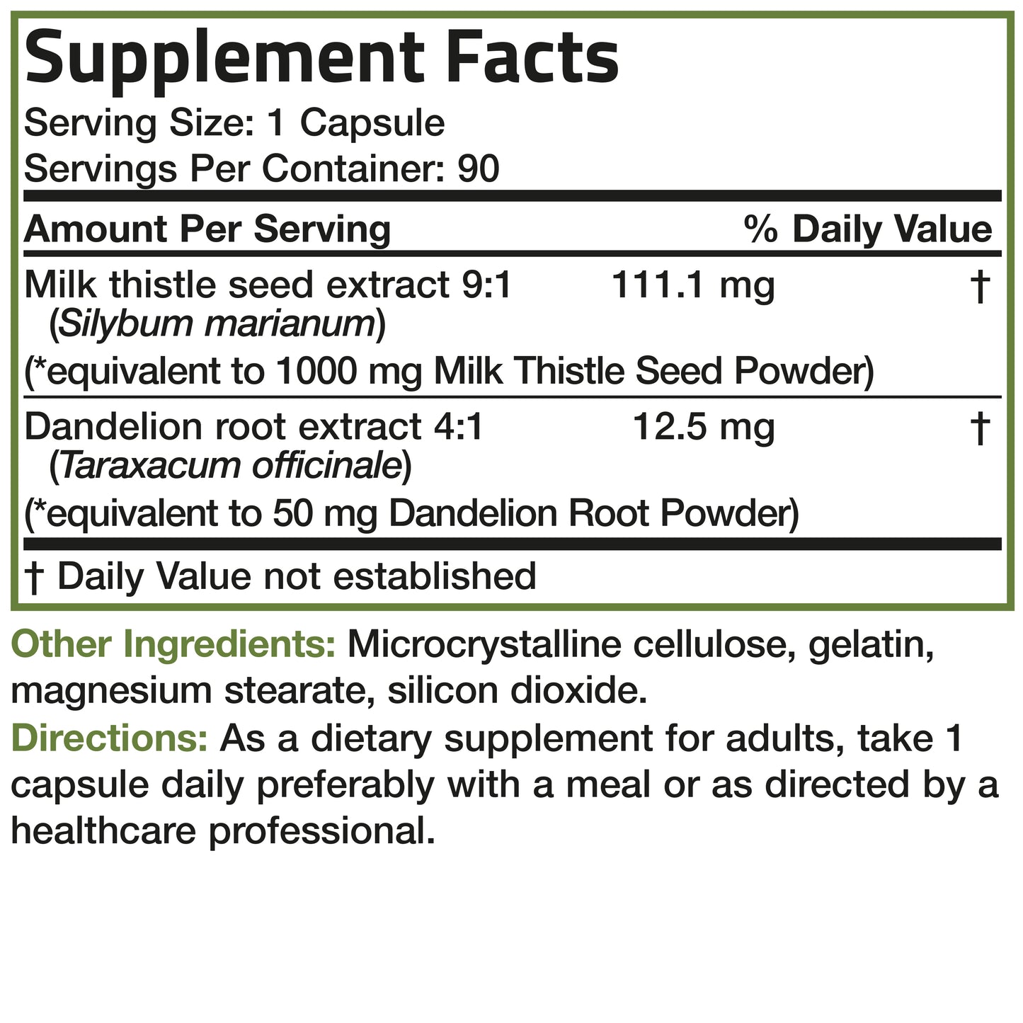 Milk Thistle Seed - 1,000 mg