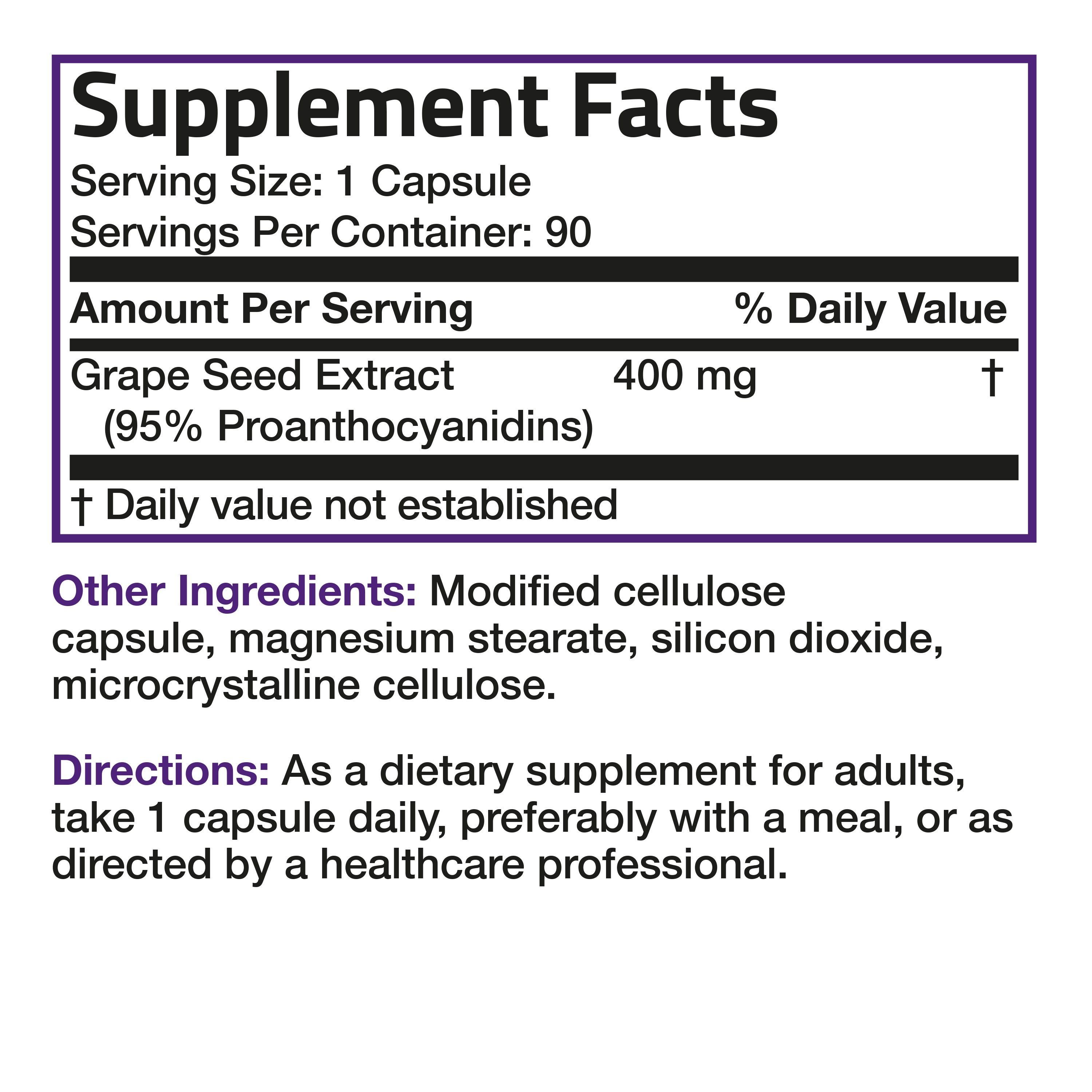 Grape Seed Extract Non-GMO - 400 mg view 12 of 6