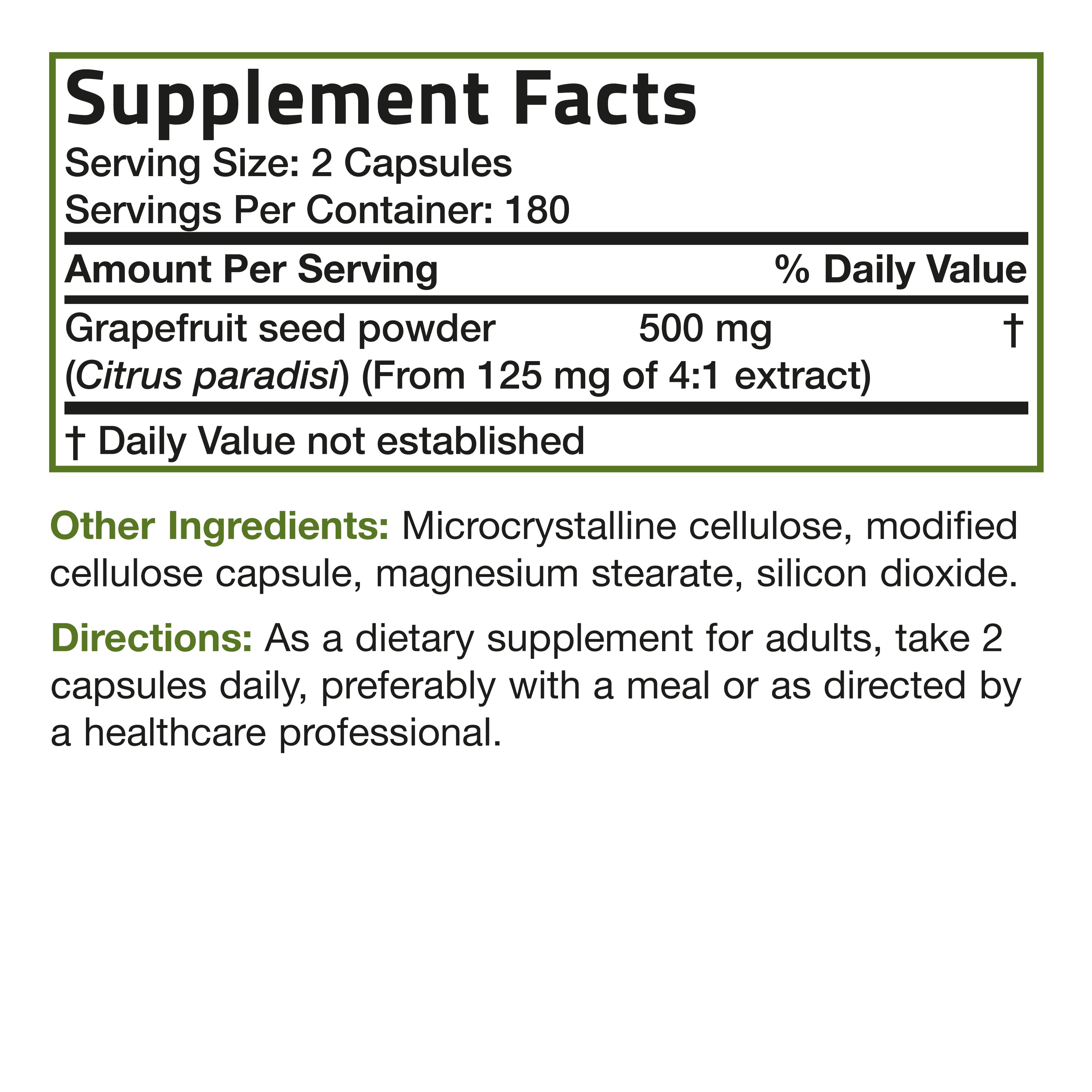 Grapefruit Seed 500 MG view 8 of 4