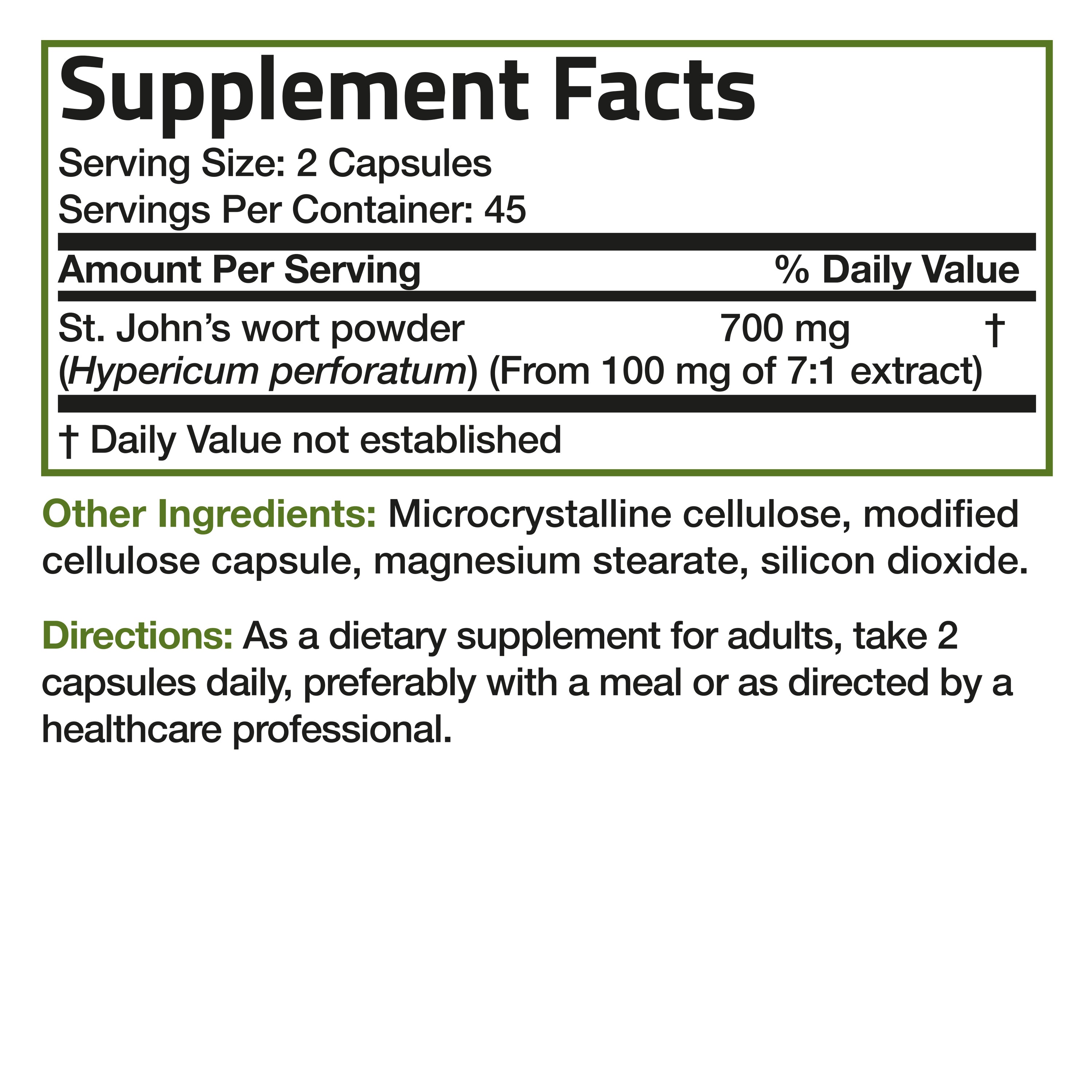 St. John's Wort 700 MG per Serving view 10 of 4