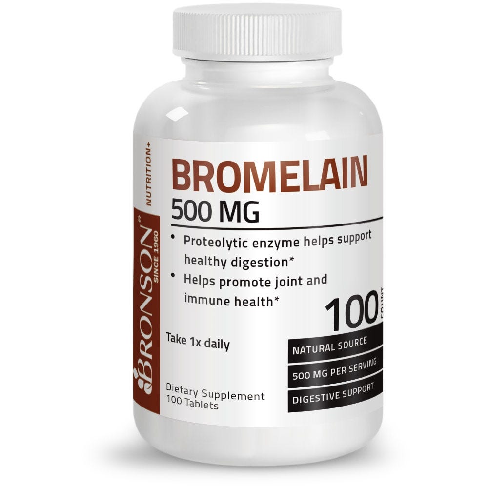 Bromelain Proteolytic Enzyme - 500 mg - 100 Tablets view 1 of 6