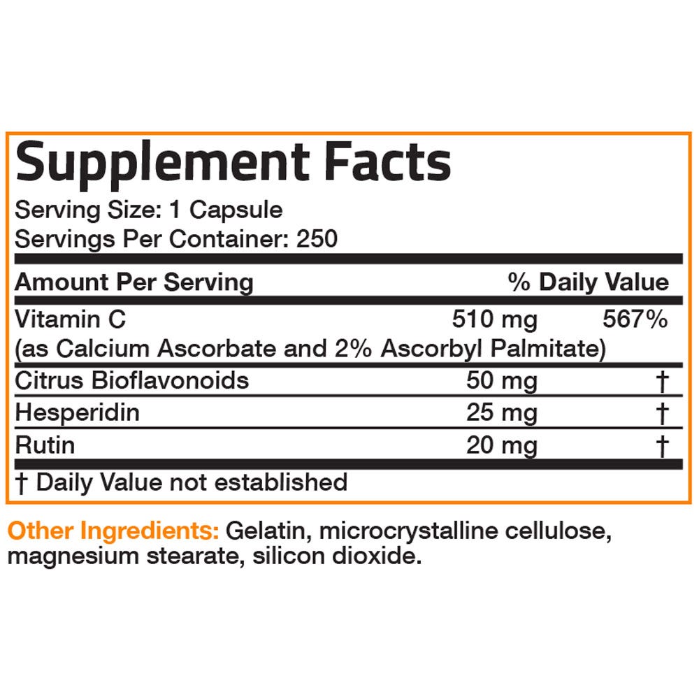 Vitamin C Complex with Citrus Bioflavonoids - 50 mg - 250 Capsules view 6 of 6