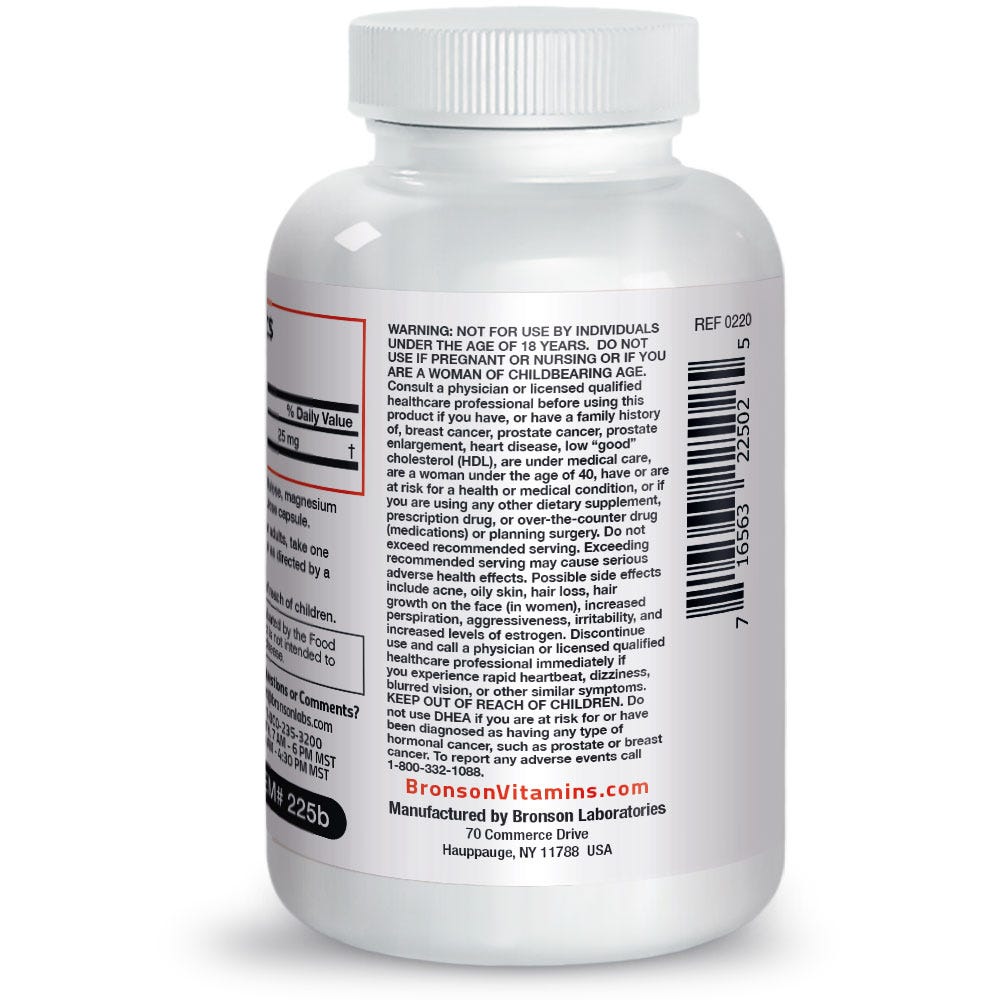 DHEA - 25 mg - 120 Capsules view 5 of 6