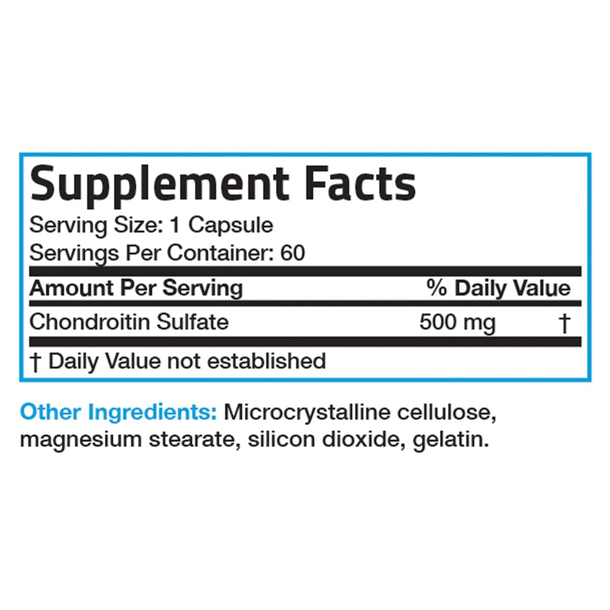 Chondroitin Sulfate - 500 mg - 60 Capsules view 5 of 5