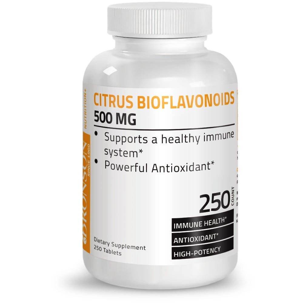 Bronson Vitamins Citrus Bioflavonoids - 500 mg - 250 Tablets, Item 42B, Bottle, Front Label