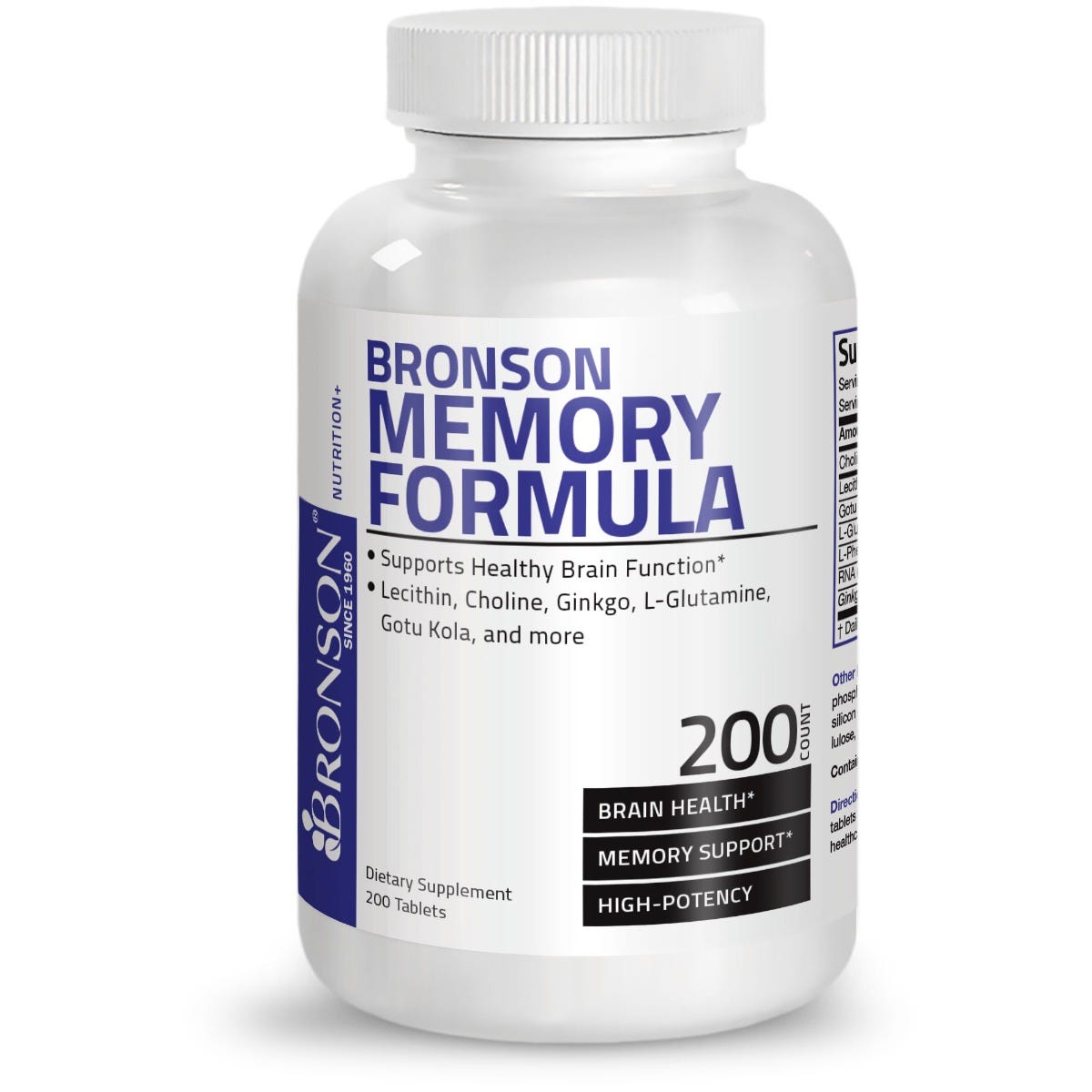 Bronson Memory Formula - 200 Tablets view 1 of 6
