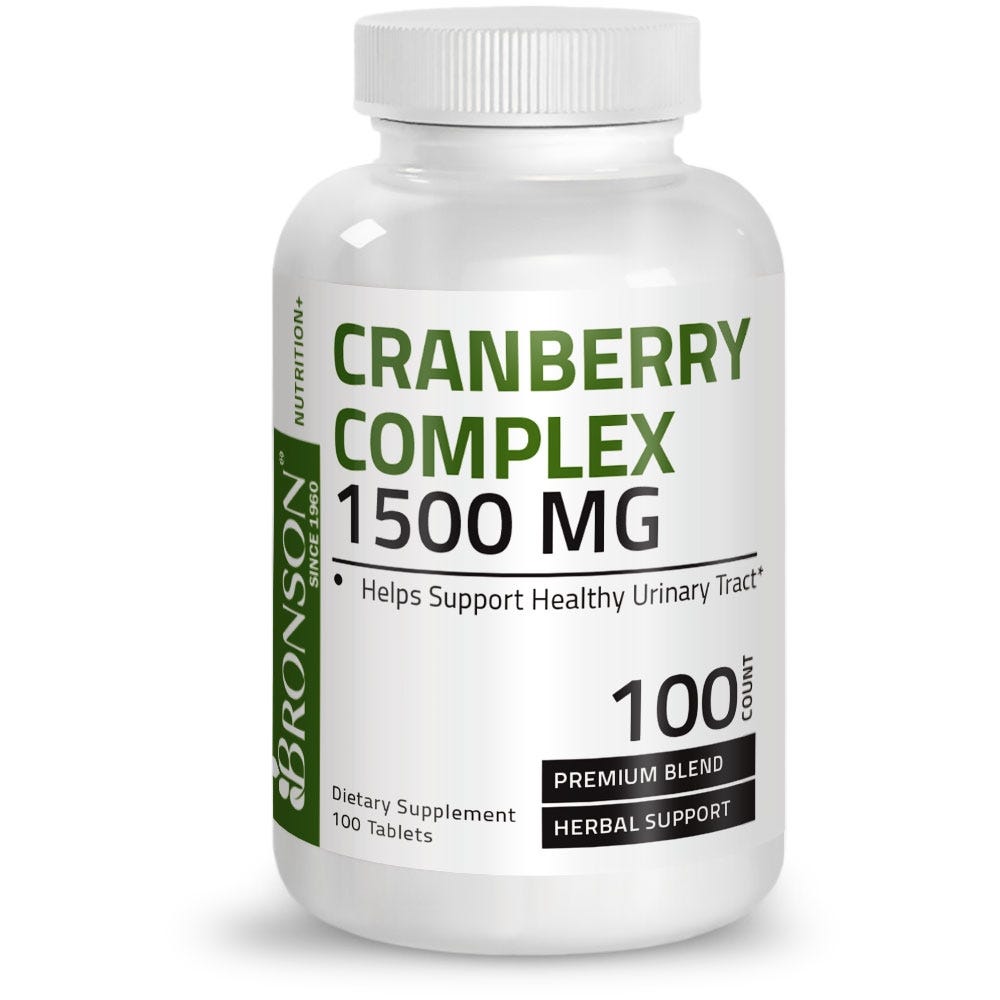 Cranberry Complex - 1,500 mg - 100 Tablets, Item #460, Bottle, Front Label