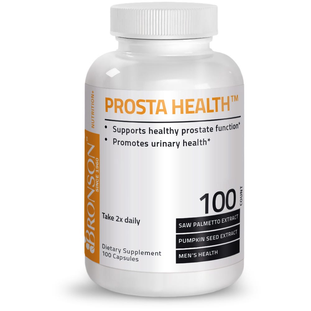 Bronson Vitamins Prosta Health™ Prostate Formula - 100 Capsules, Item #512A, Bottle, Front Label
