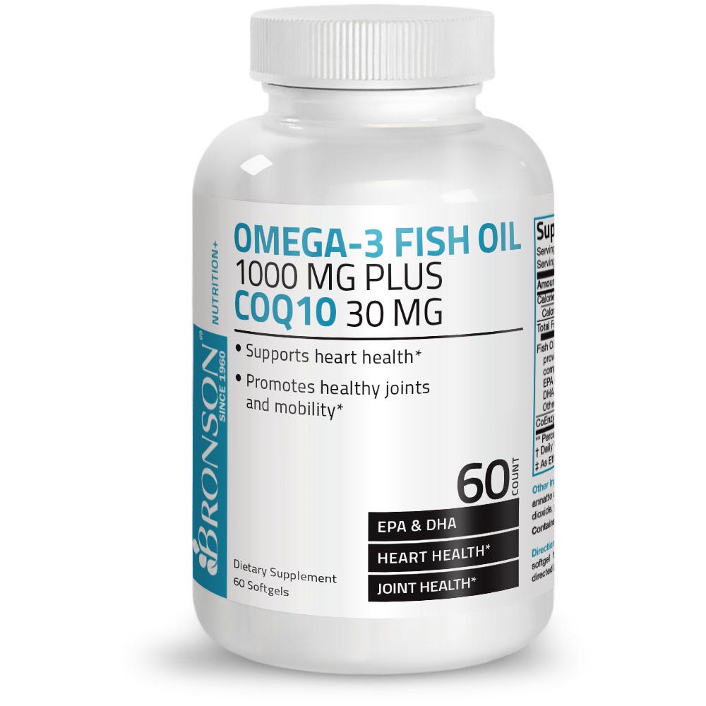 Omega-3 Fish Oil EPA DHA plus CoQ10 - 60 Softgels