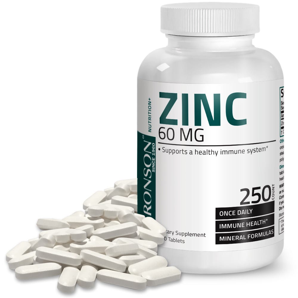 Zinc Gluconate - 60 mg - 250 Tablets view 2 of 6