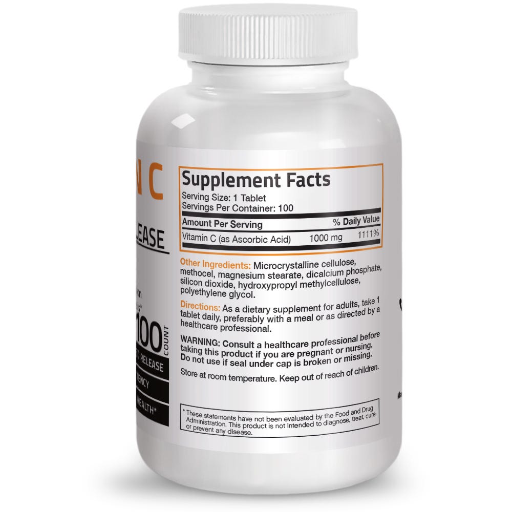 Vitamin C Ascorbic Acid Sustained Release - 1,000 mg view 4 of 6