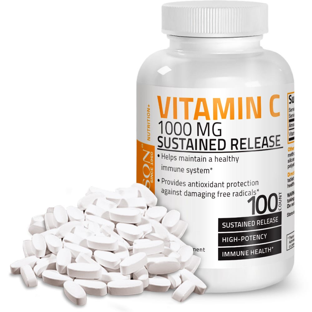 Vitamin C Ascorbic Acid Sustained Release - 1,000 mg view 2 of 6