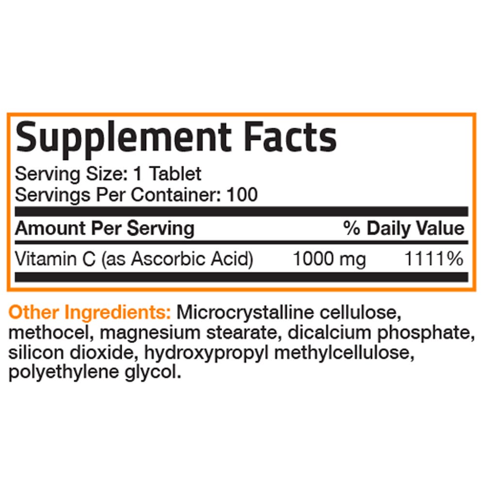 Vitamin C Ascorbic Acid Sustained Release - 1,000 mg view 6 of 6