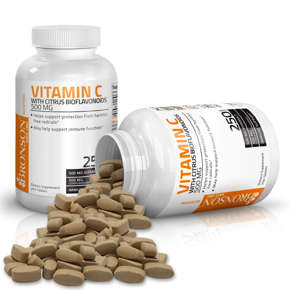 Vitamin C Ascorbic Acid with Citrus Bioflavonoids - 500 mg - 250 Tablets view 3 of 6