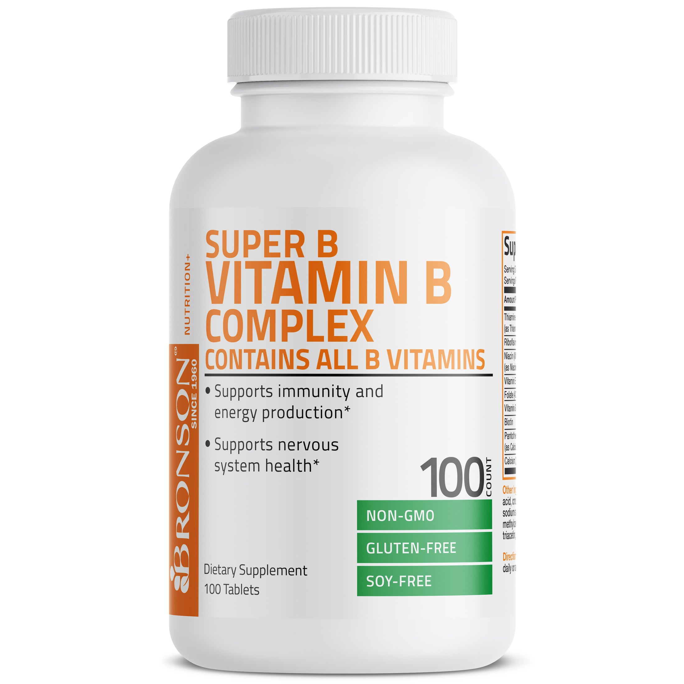 Bronson Vitamin B Complex - 100 Tablets | Vitamins & Supplements ...