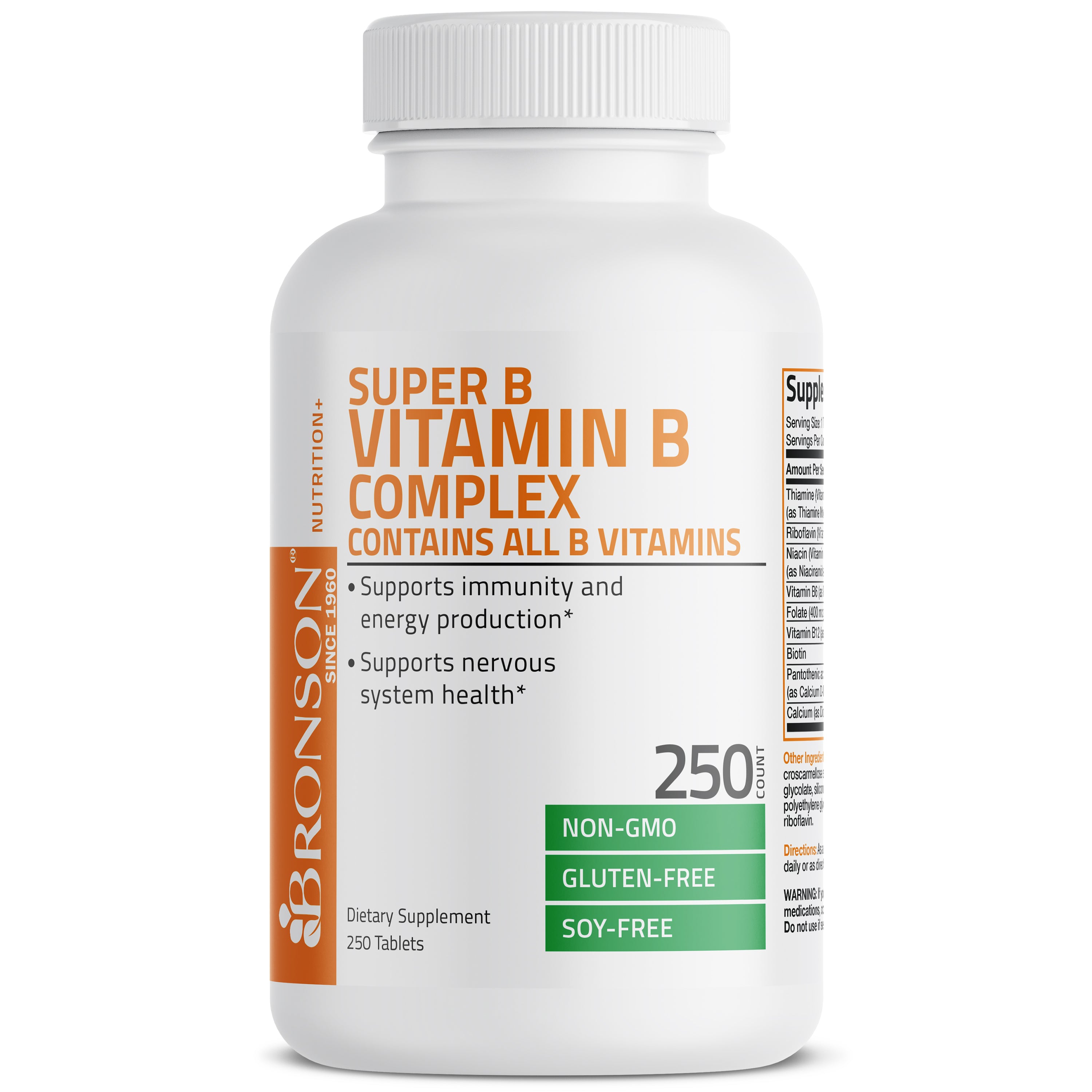 Bronson Vitamin B Complex - 100 Tablets | Vitamins & Supplements ...