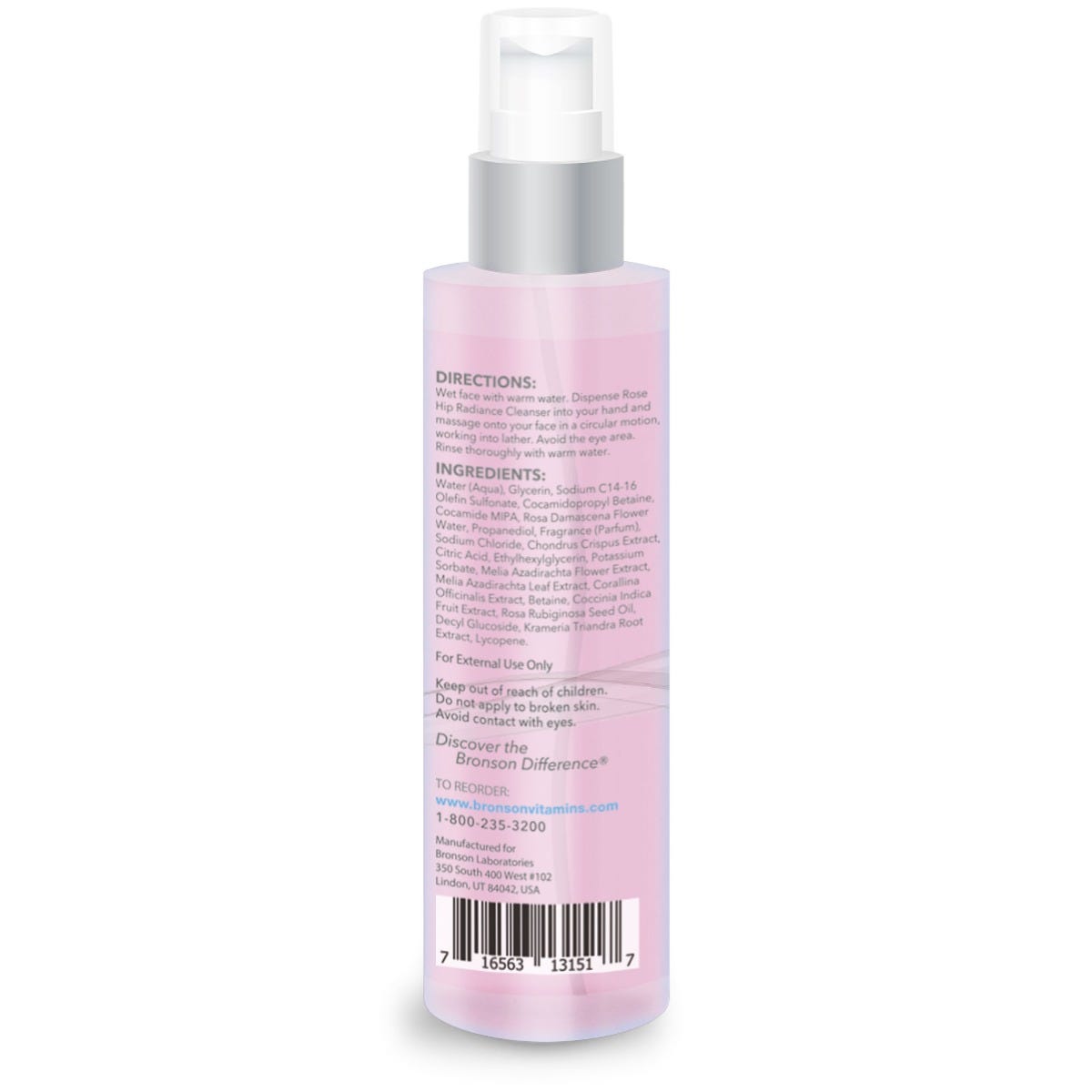 eblume® Rose Hip Radiance Cleanser Paraben Free, Non-GMO - 4 fl oz